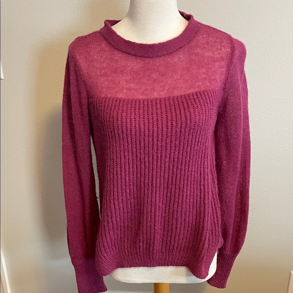 Ella Moss Fuchsia Scoop Neck Sweater